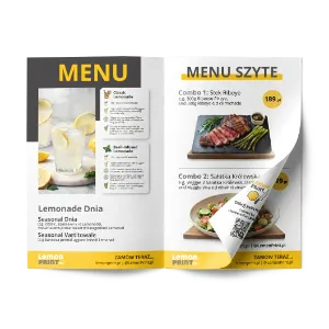 menu szyte druk online
